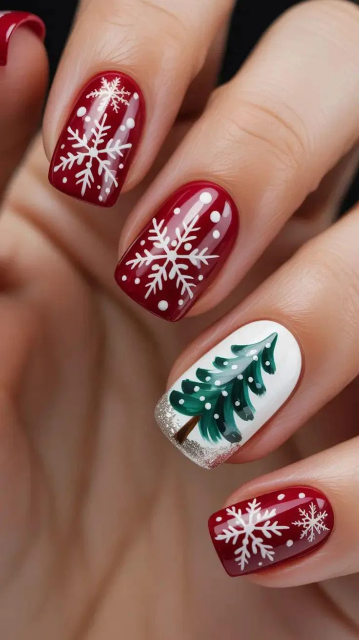 christmas snowflake nails 045 4a70282686