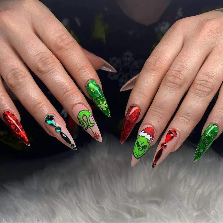 christmas stiletto nails 026 f6a82e2ae0