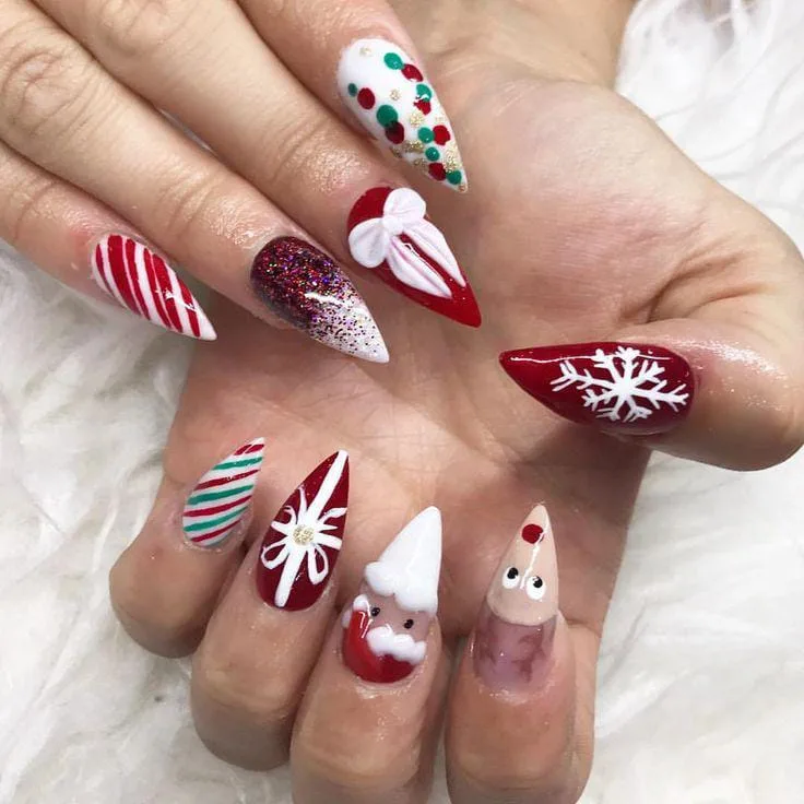 christmas stiletto nails 036 e879e527a7