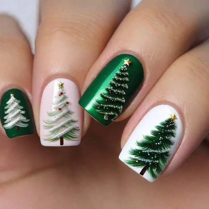 christmas tree nail designs 034 869613c6fc