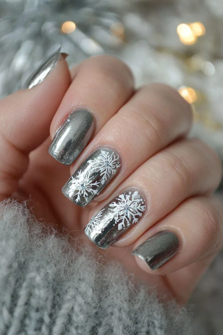 chrome winter nails 032 e716322c13