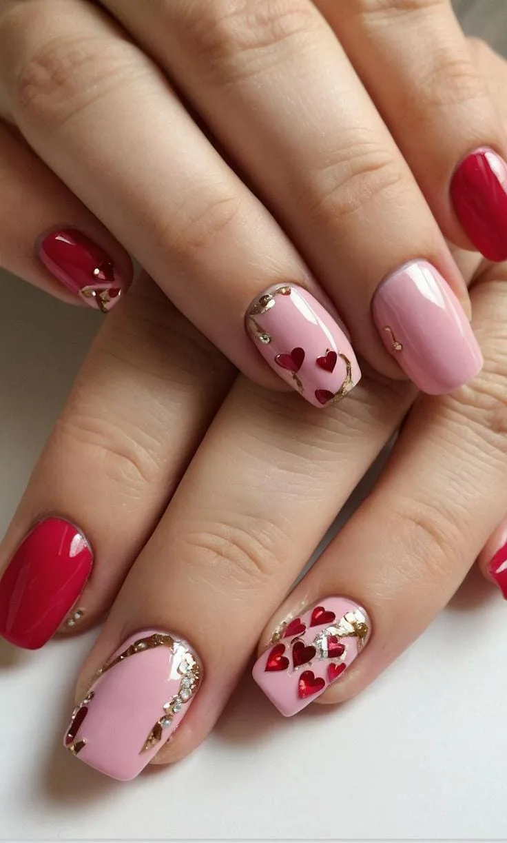 classy valentines nails 029 874087439f