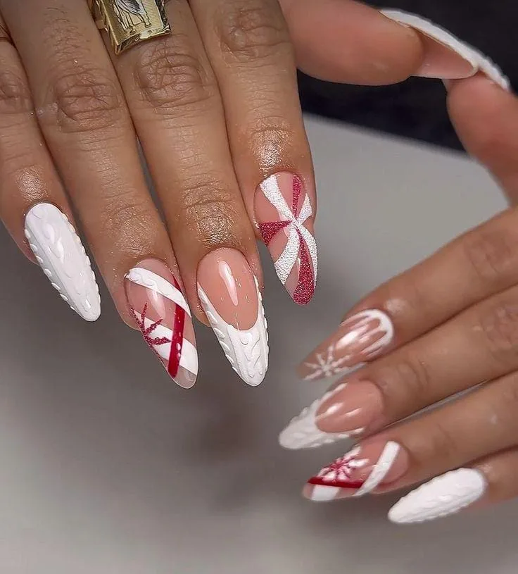 December Almond Nails for 2025 That Make Cozy Look Extra Cute 1