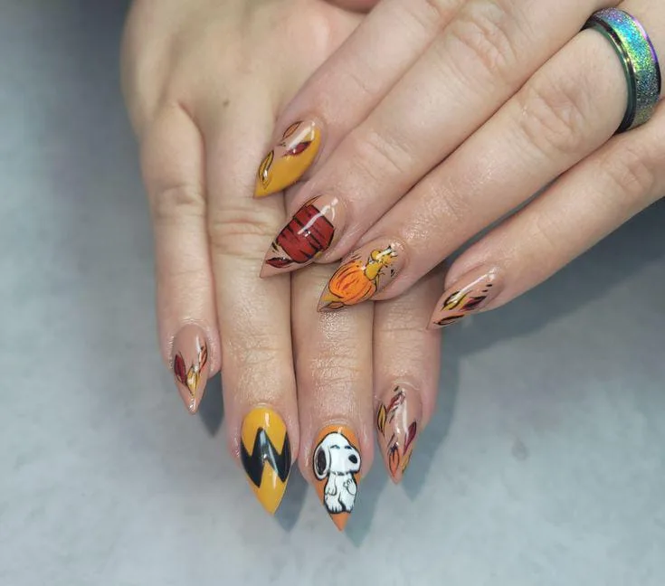 Enchanting Fall Disney Nails for a Whimsical Autumn Look 1