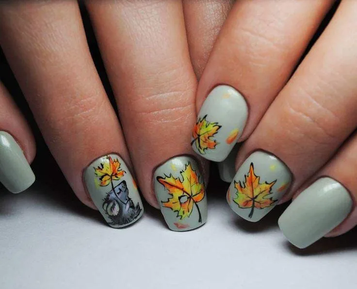fall disney nails 039 5e8ea4d953