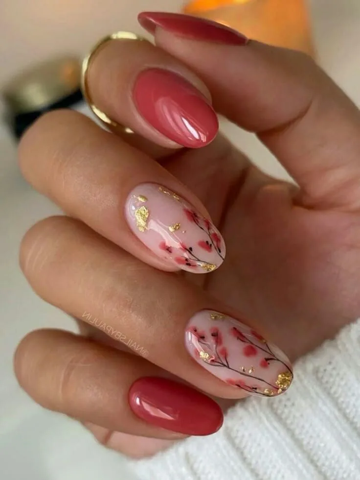 fall flower nails 038 089c585d2c