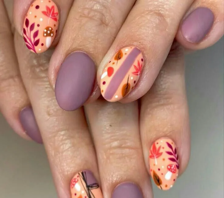 fall flower nails 043 422e88d6b0