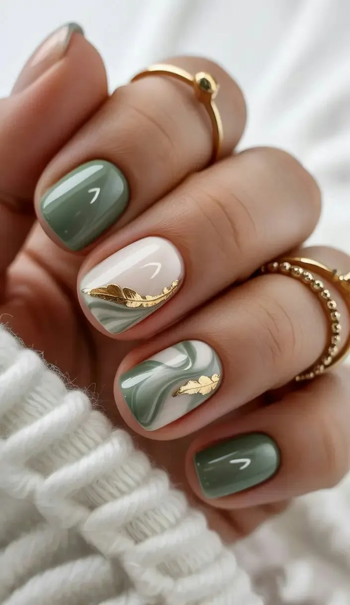 fall marble nails 021 9caa2414fa
