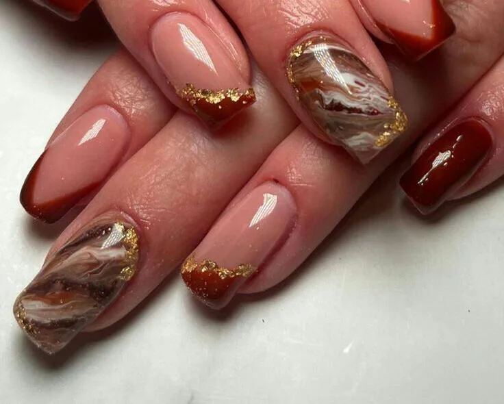 fall marble nails 030 2a1c142065