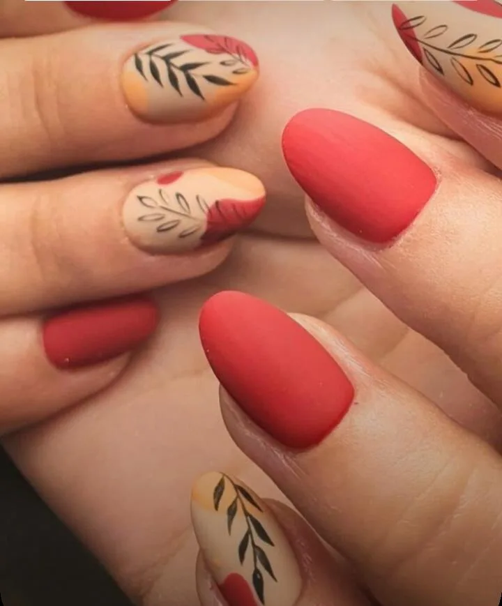 fall matte nails 033 1b43d856ed