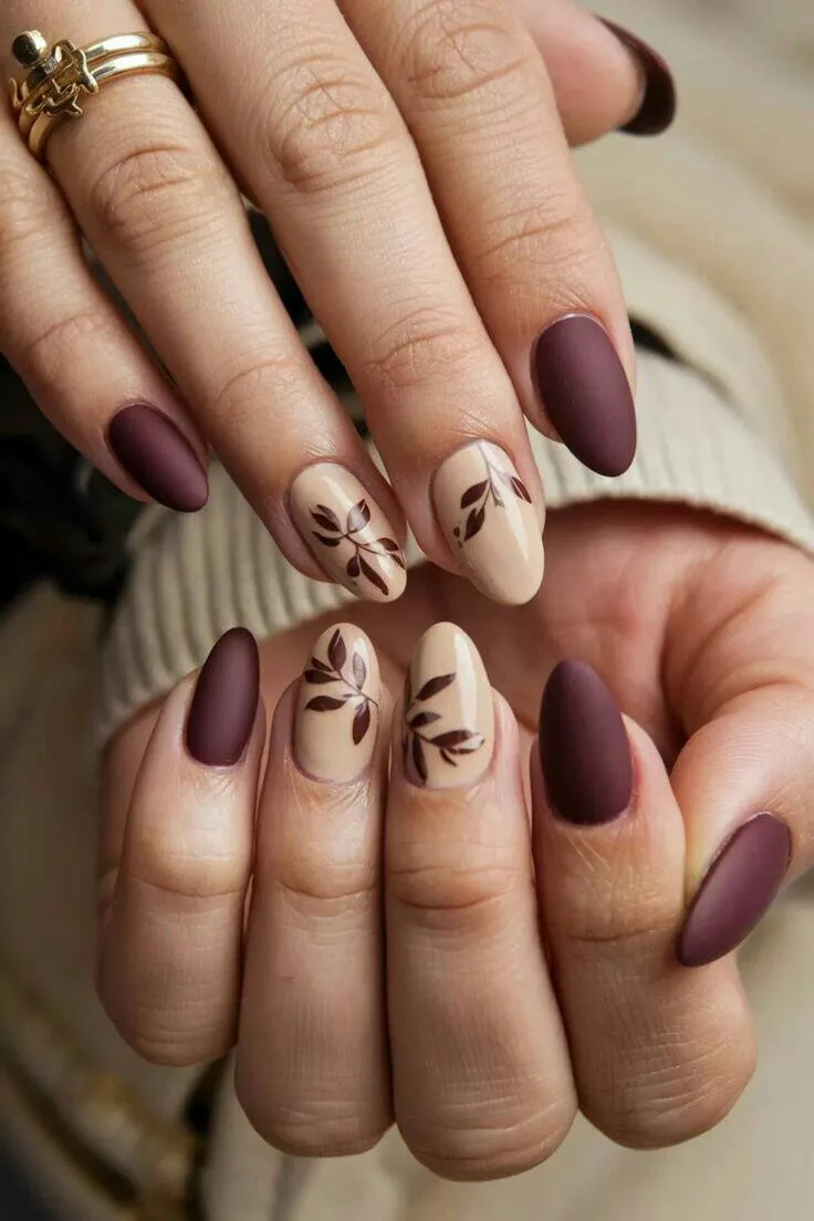 fall matte nails 041 605140bd95