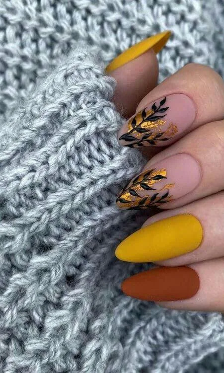 fall matte nails 042 3978f84459