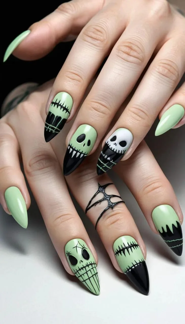 Frankenstein Nails Inspiration for a Monster-Ready Look 1