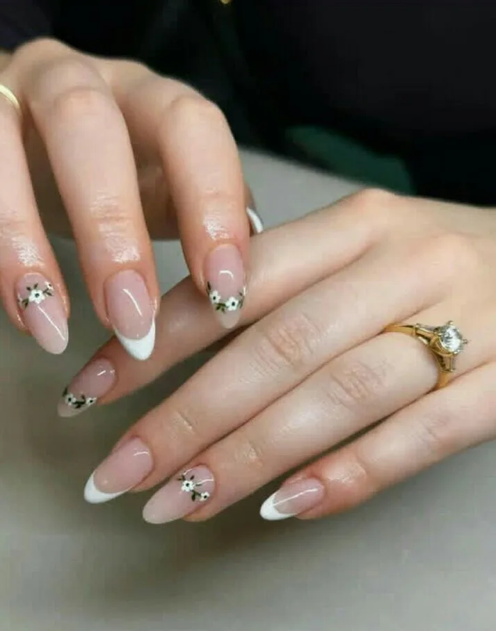 french tip nail designs with flowers 008 6049ddfb9f