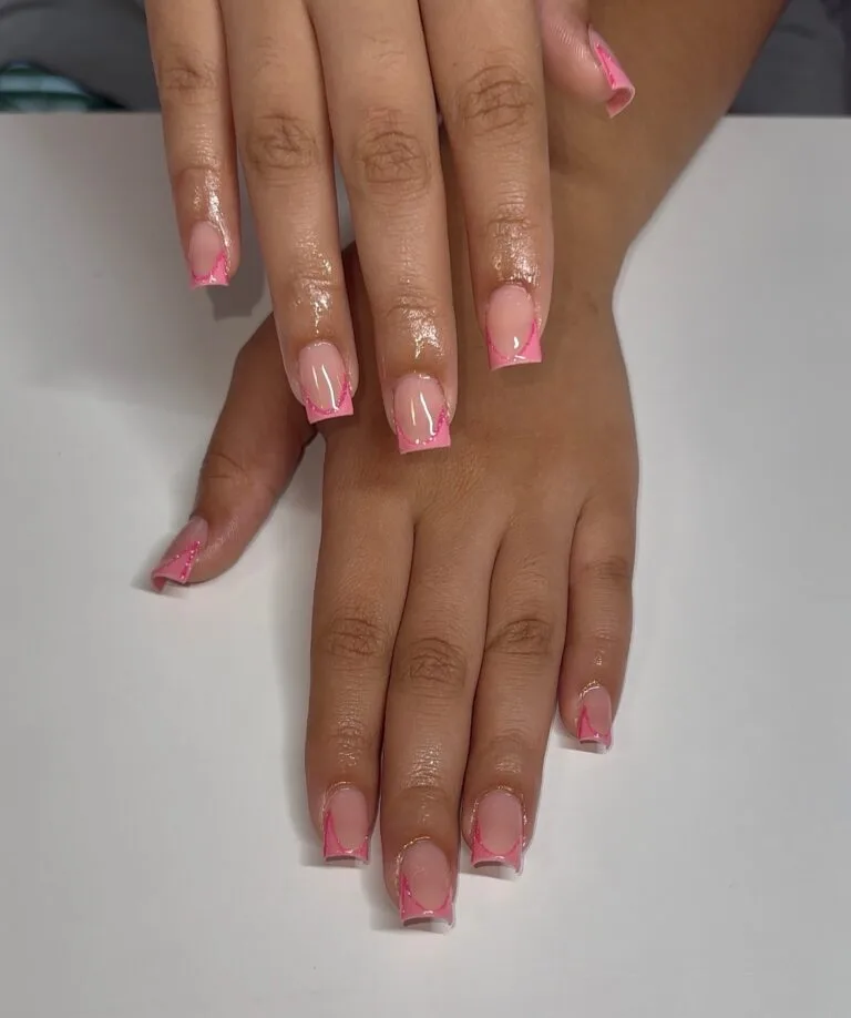 50+ French Tip Nail Designs with Glitter That Totally Slay 1