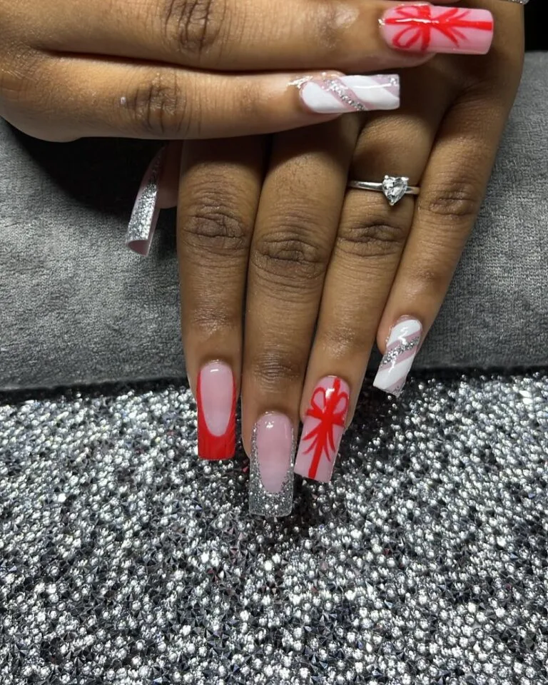 french tip nail designs with glitter 003 048716ccfc