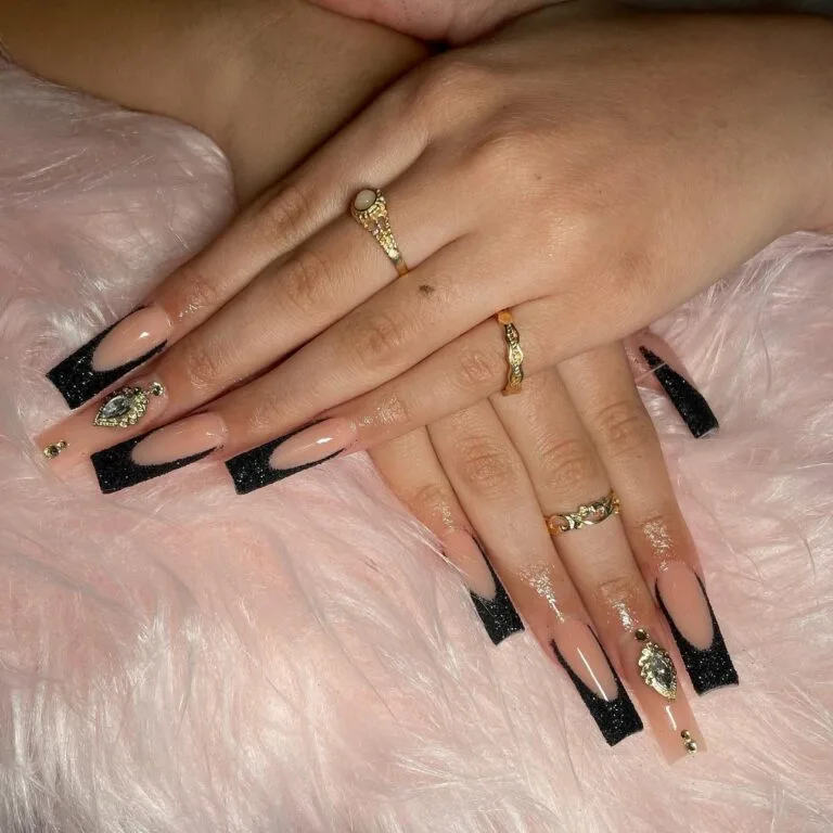 french tip nail designs with glitter 004 aa96a687d7