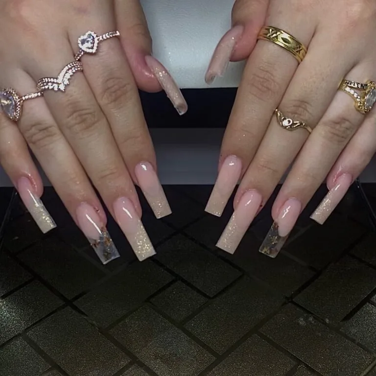 french tip nail designs with glitter 010 b200ffd7f0