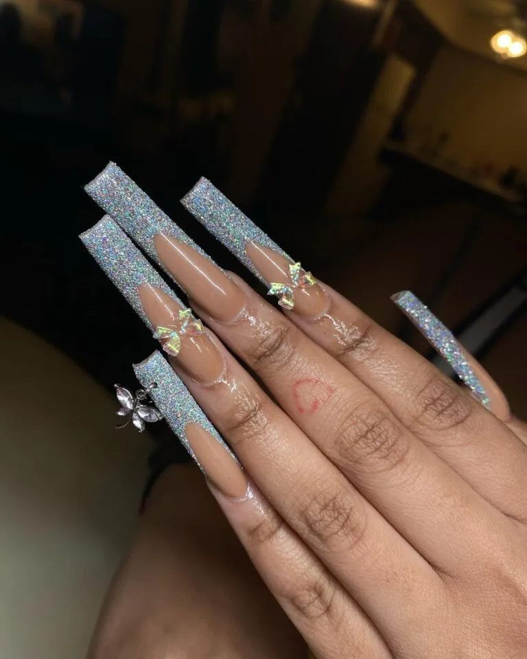 french tip nail designs with glitter 015 b46acedf62