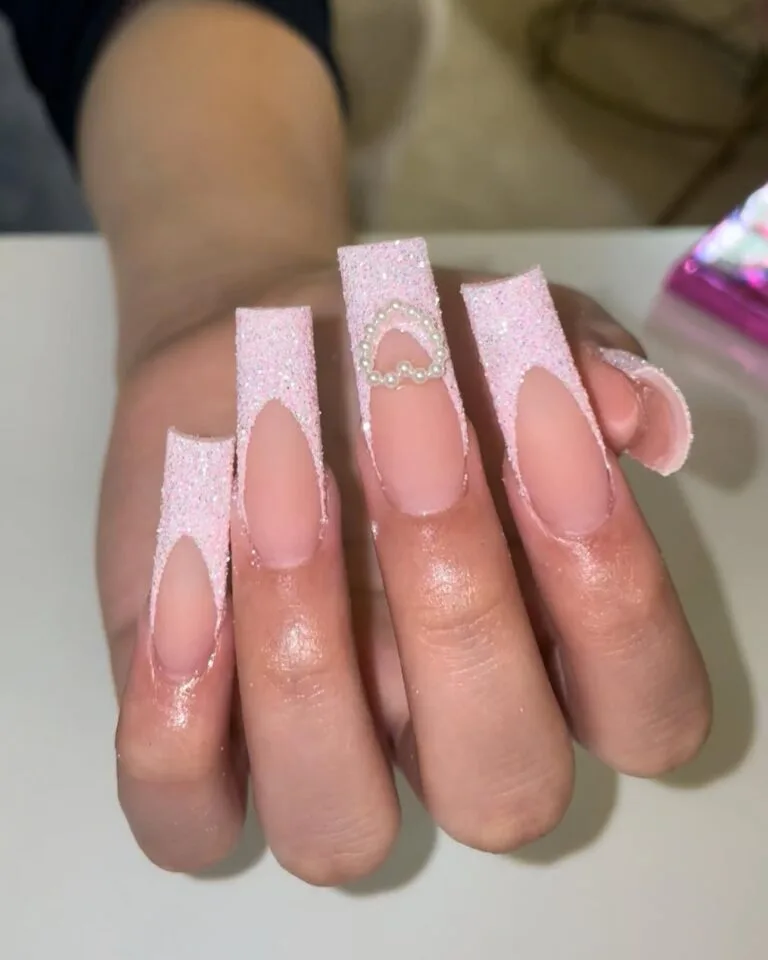 french tip nail designs with glitter 016 c5346521ca