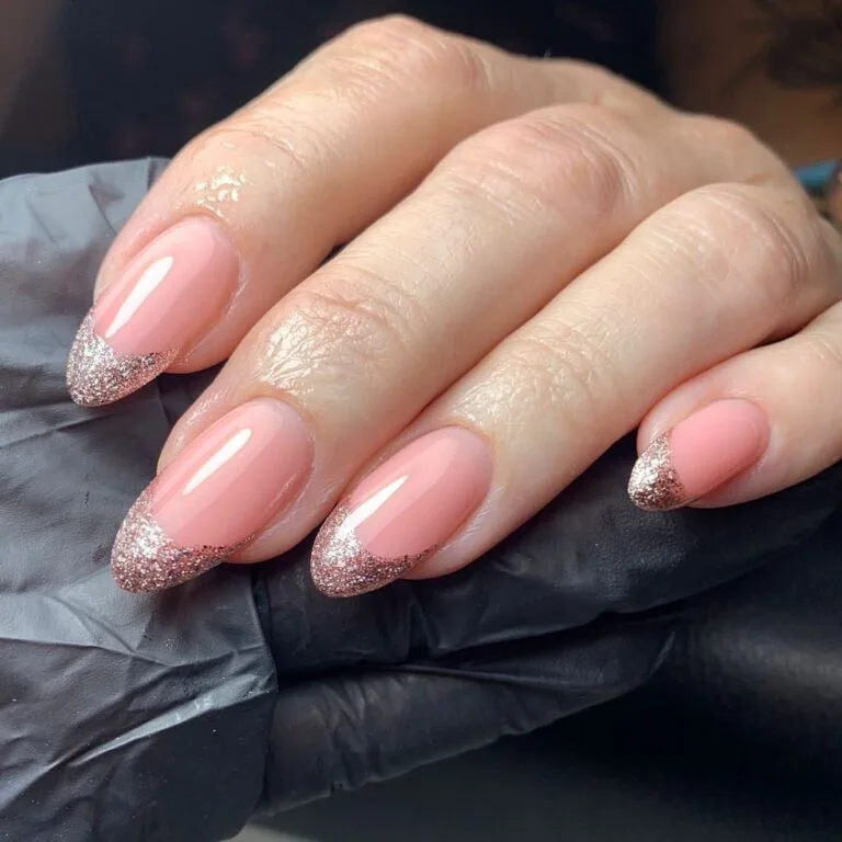 french tip nail designs with glitter 017 4e3f30b635
