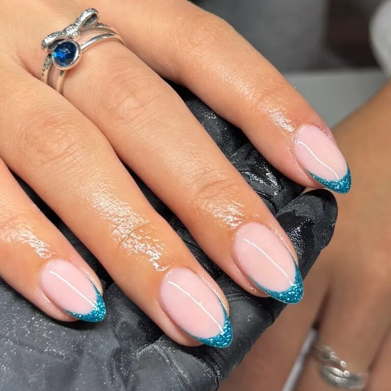 french tip nail designs with glitter 023 ab07d6fdb1