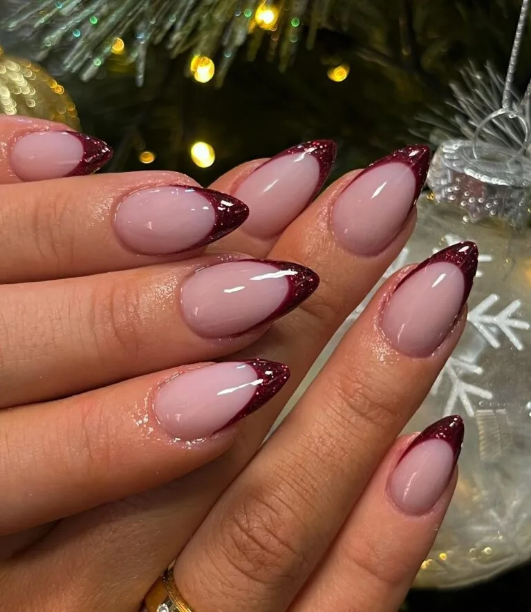 french tip nail designs with glitter 027 6e8089dad1