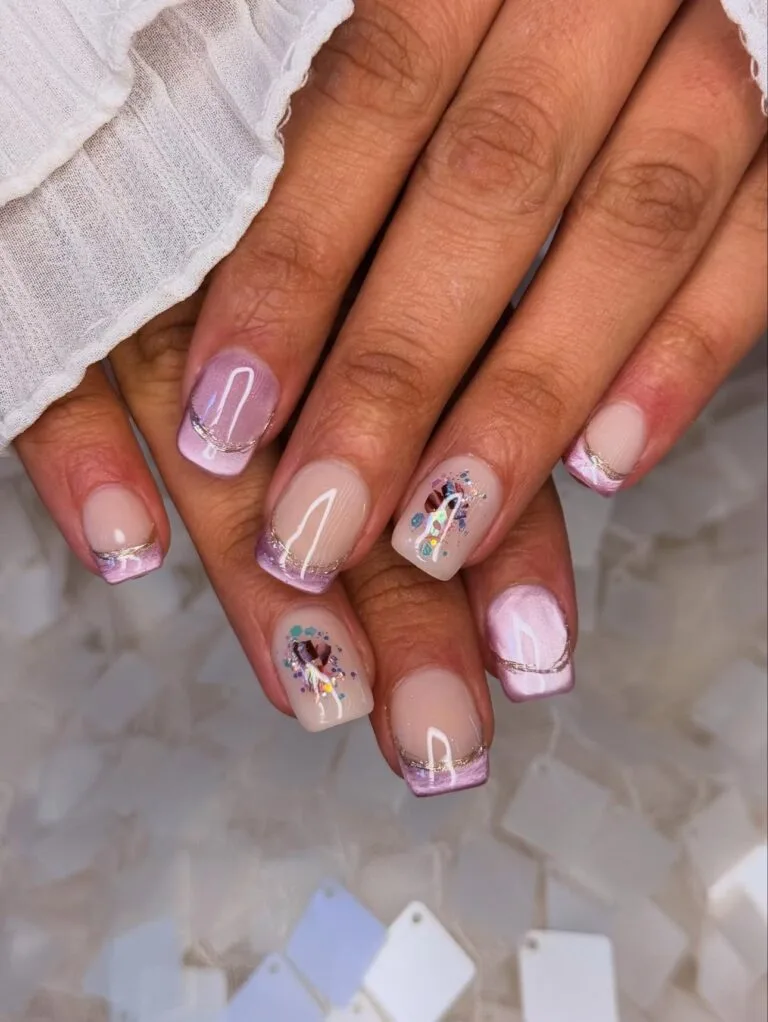 french tip nail designs with glitter 031 4a62fd1a87