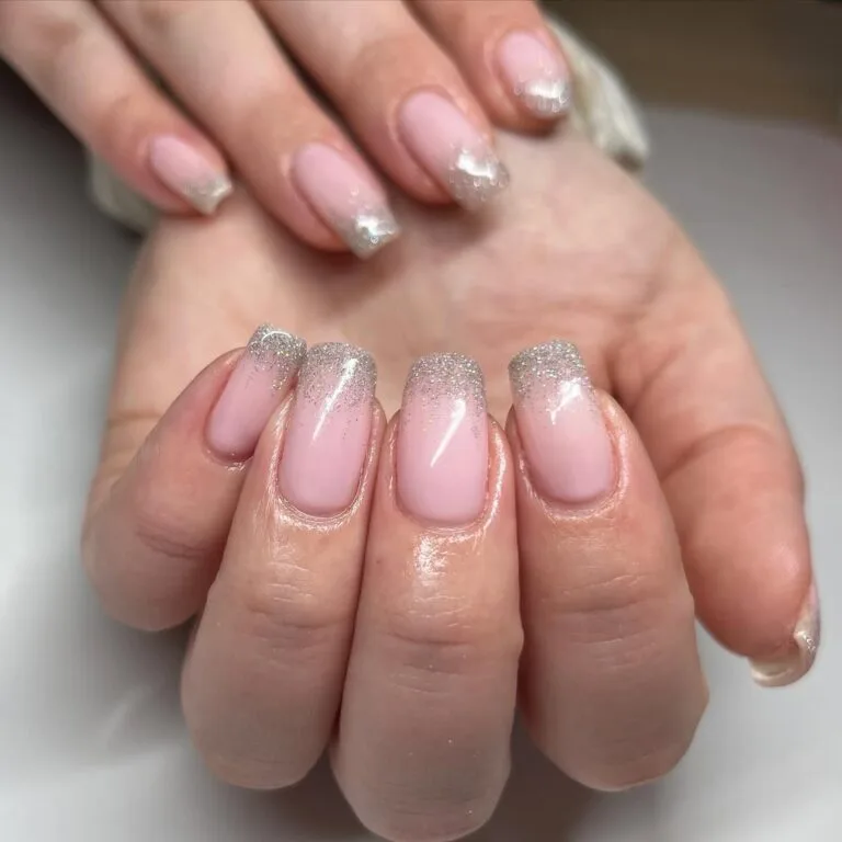 french tip nail designs with glitter 032 115115d9db