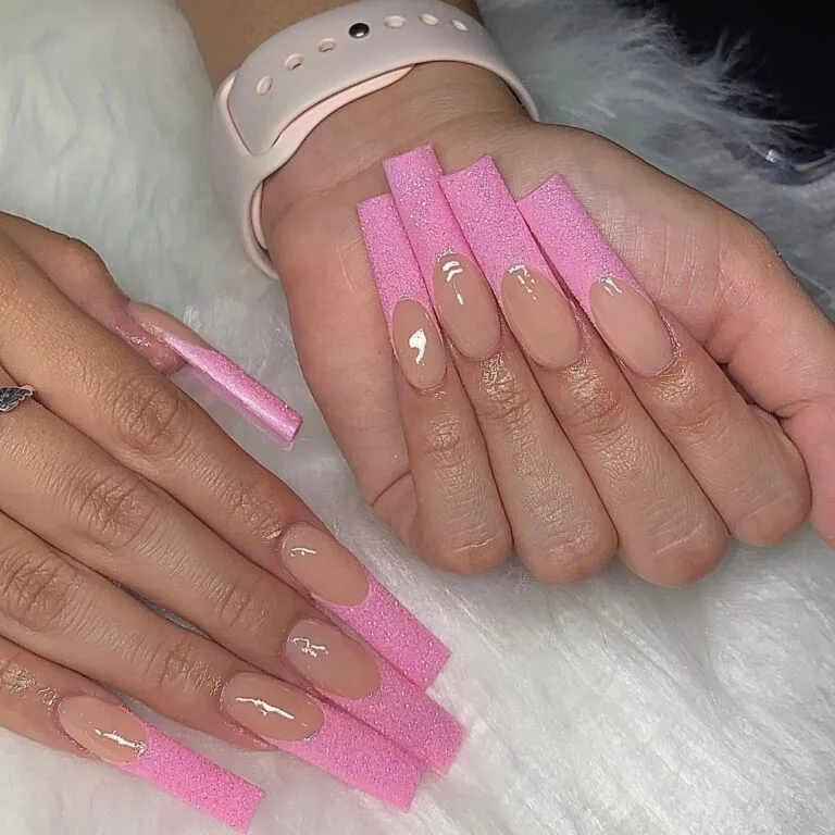 french tip nail designs with glitter 033 523bdb1727