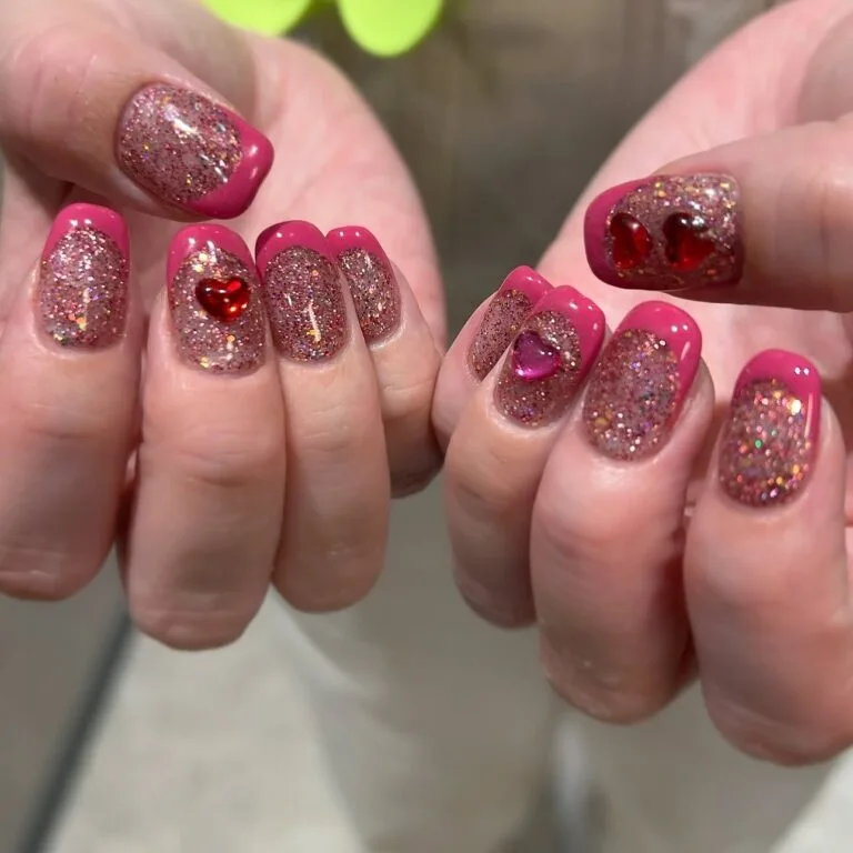 french tip nail designs with glitter 036 b8b89dfd75