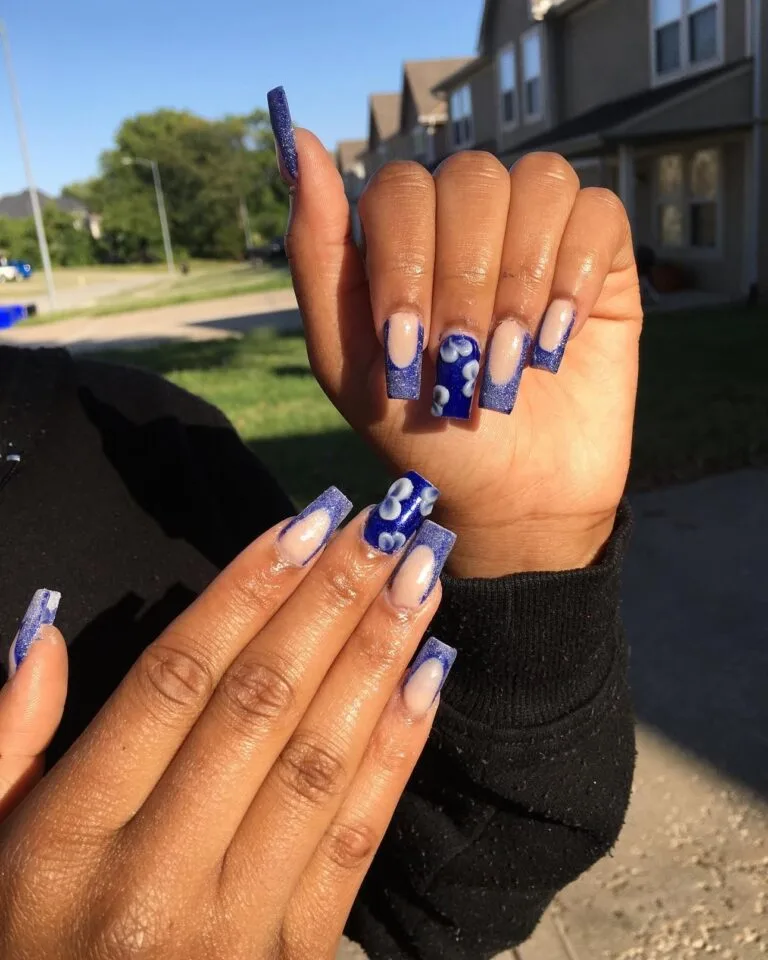 french tip nail designs with glitter 049 05dc3a5a50