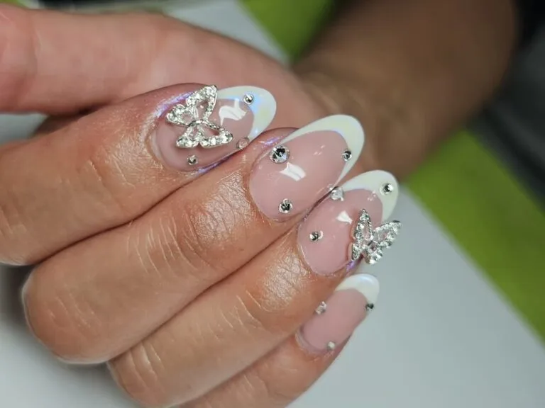 french tip nail designs with rhinestones 006 cdfa6f7cf2