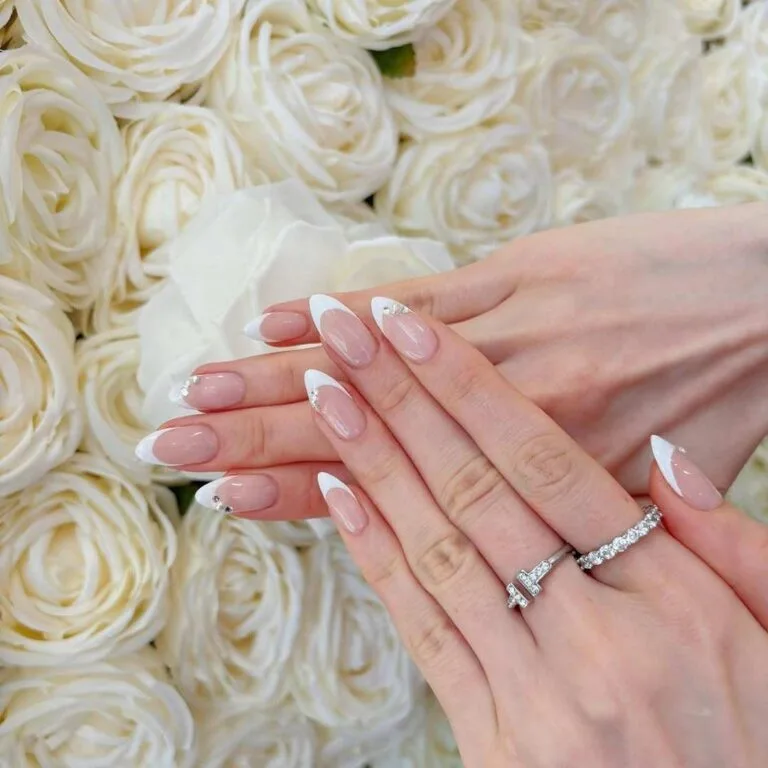 french tip nail designs with rhinestones 011 7a6e9269be