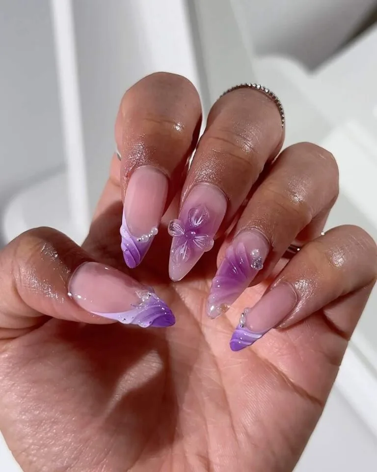 french tip nail designs with rhinestones 018 a6a3f0628b
