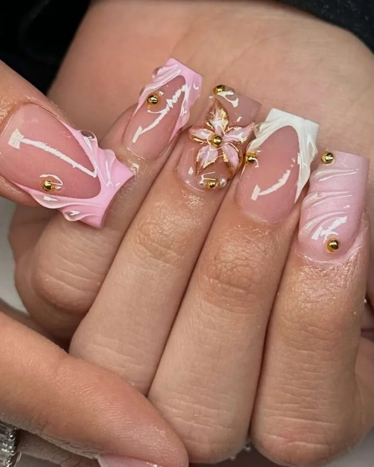 french tip nail designs with rhinestones 019 90c08aede5