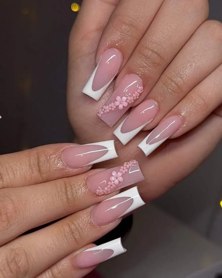 french tip nail designs with rhinestones 020 f8007f689b