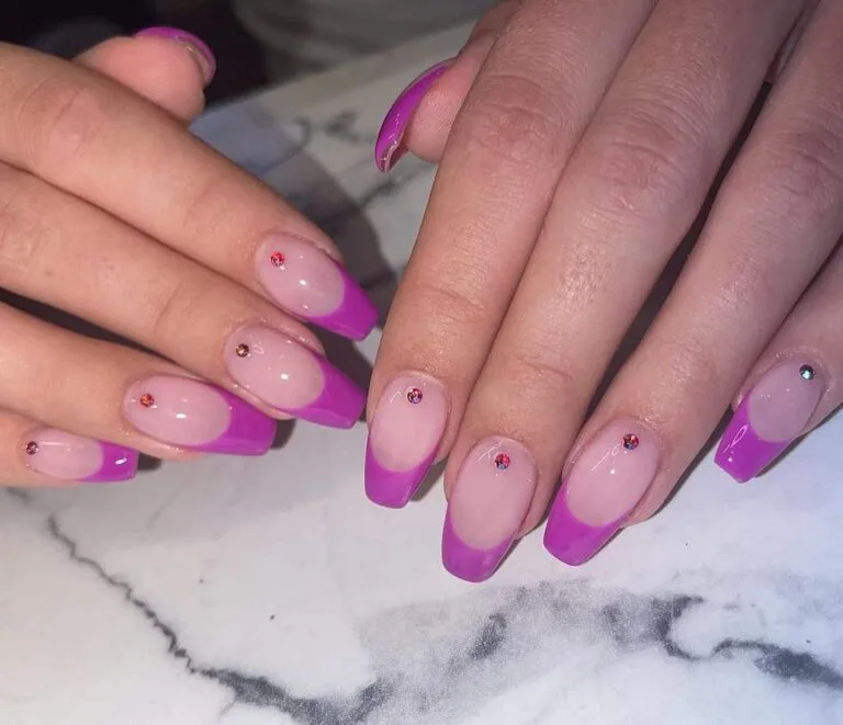 french tip nail designs with rhinestones 021 84fa3fbfd6