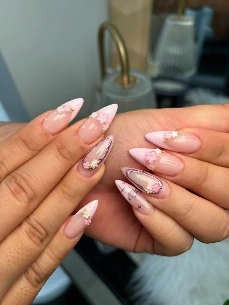 french tip nail designs with rhinestones 025 af10a9af0e