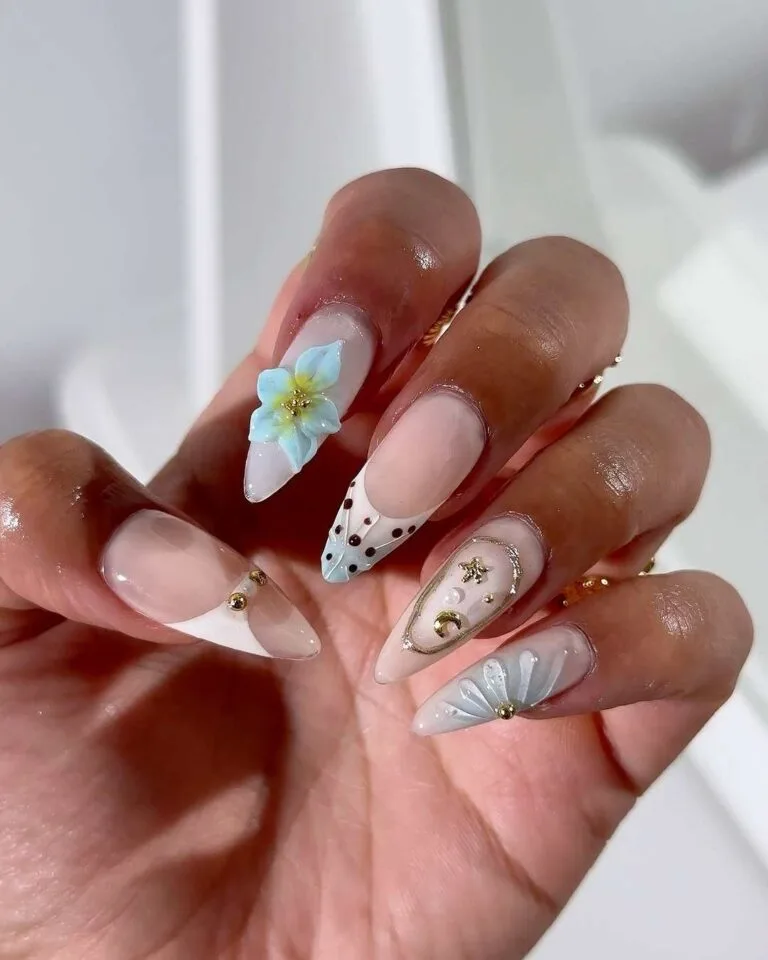 french tip nail designs with rhinestones 028 414eb9ca7f