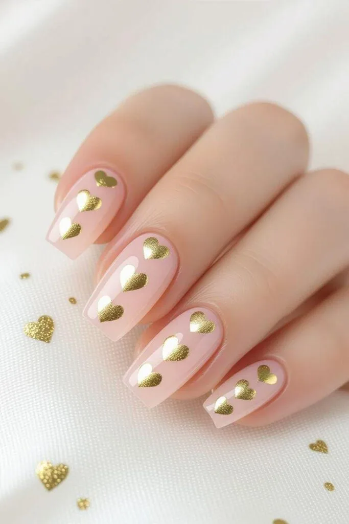 gold valentines nails 003 94631a4e45