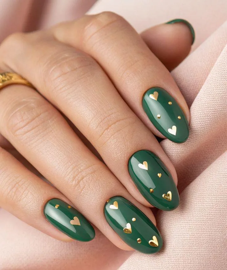gold valentines nails 025 675104952c