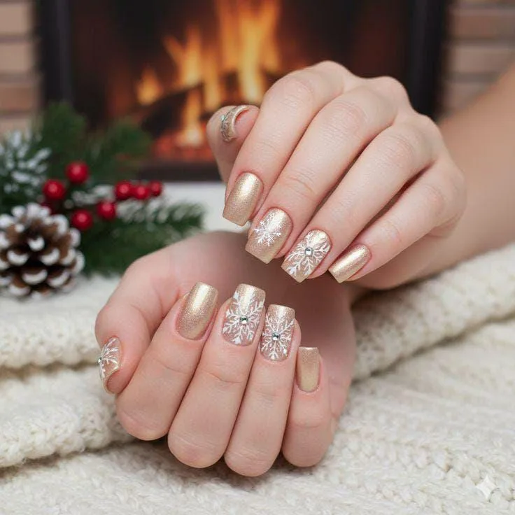 gold winter nails 030 ffcc11222e