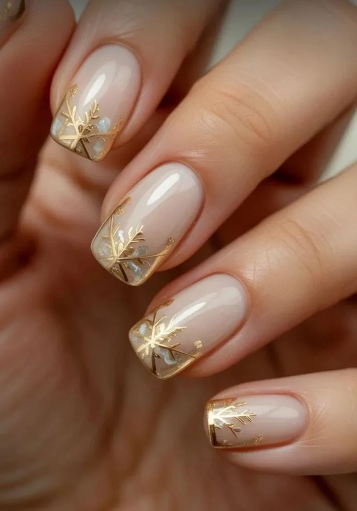 gold winter nails 042 b038b12de0