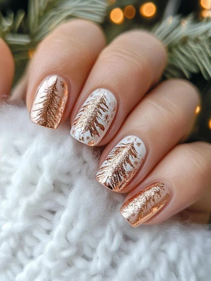 gold winter nails 046 89edb941b1