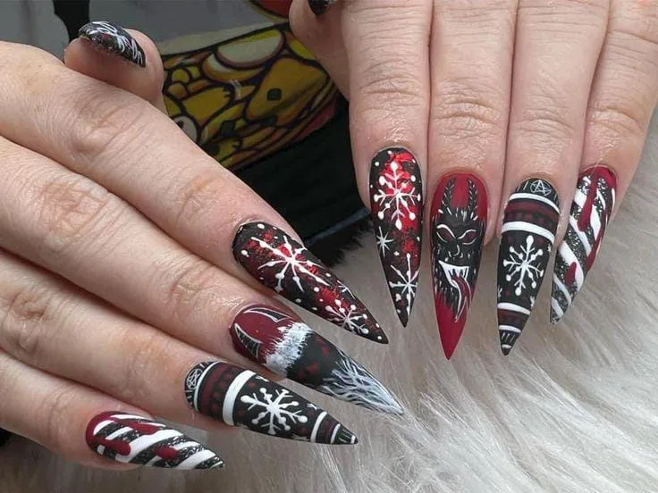 goth christmas nails 022 da004500f0