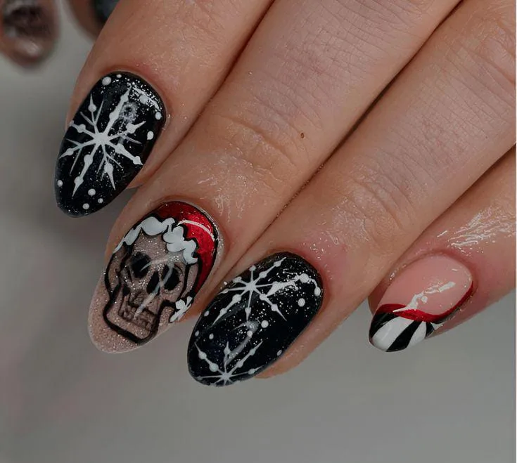 goth christmas nails 039 c35793683d