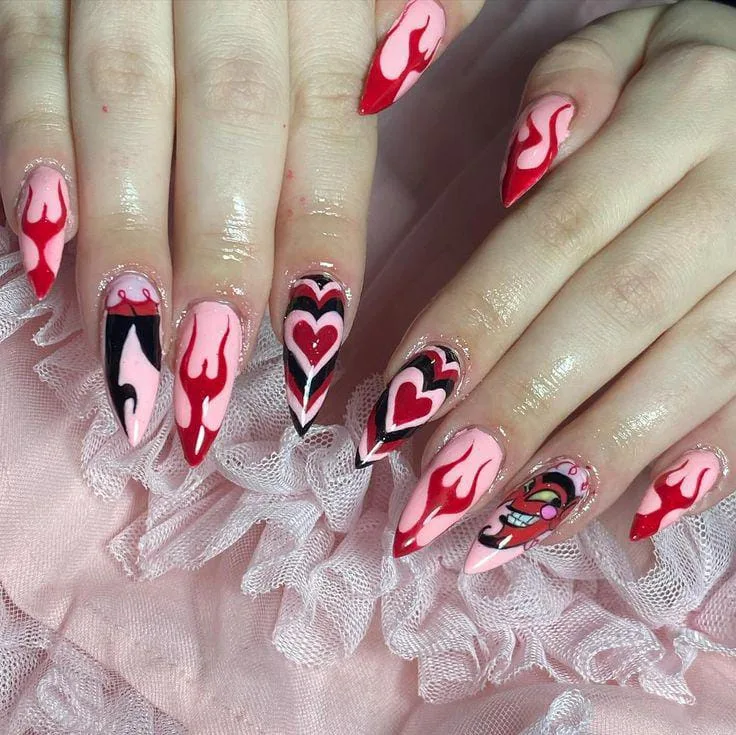 goth valentines nails 007 8c97b5a1ec