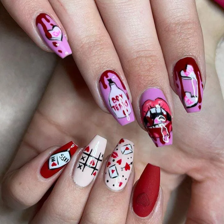 goth valentines nails 017 c0406f91ac