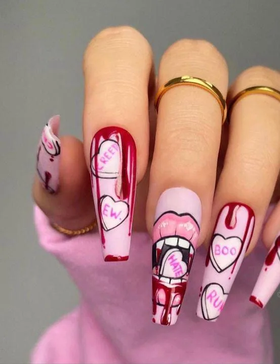 goth valentines nails 030 89783d1ef5